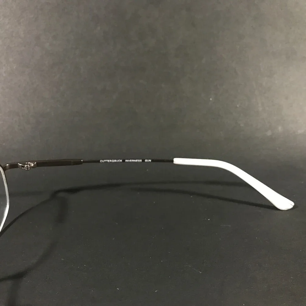 Cutter & Buck Eyeglasses Frames INVERNESS GUN Gray Rectangular 53-19-145